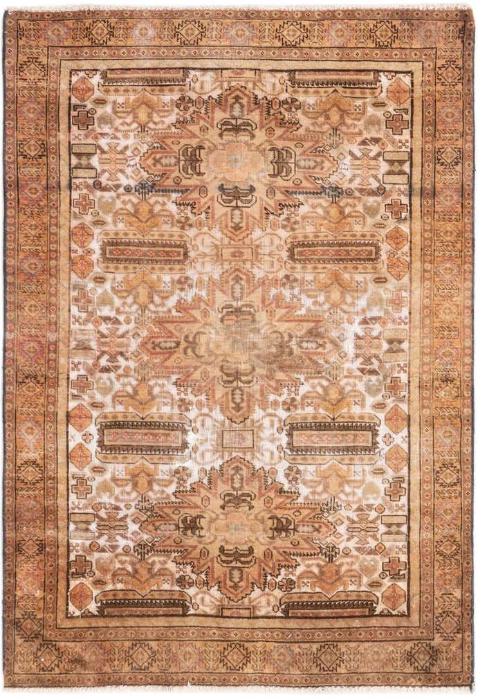3' 3 x 4' 8 Hand Knotted Ultra Vintage Persian Wool Rug