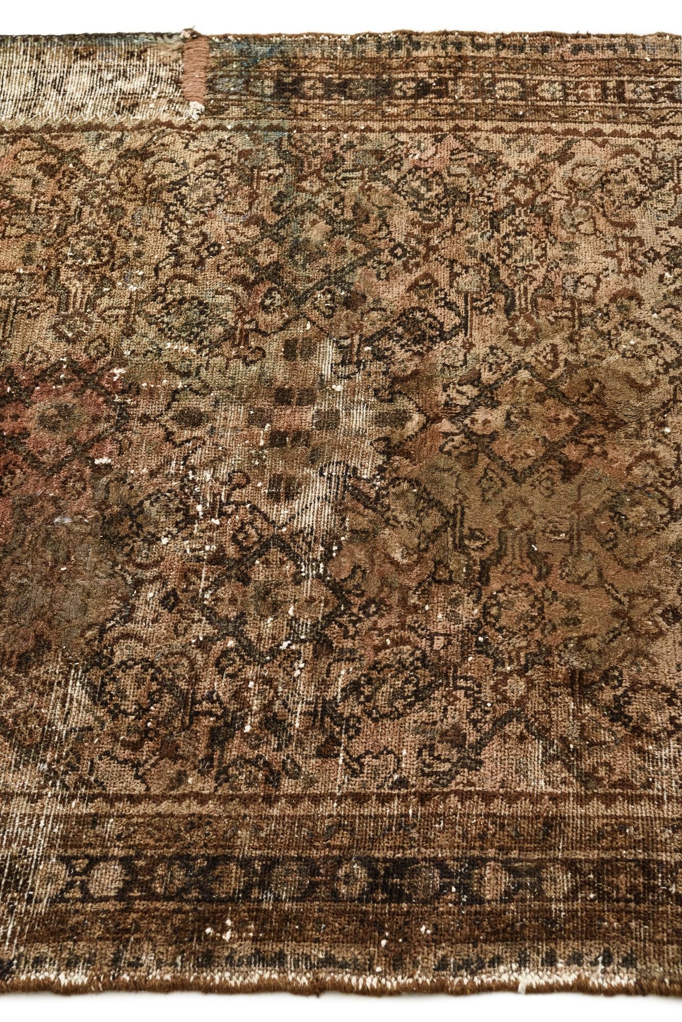 3' 7 x 5' 5 Hand Knotted Ultra Vintage Persian Wool Rug