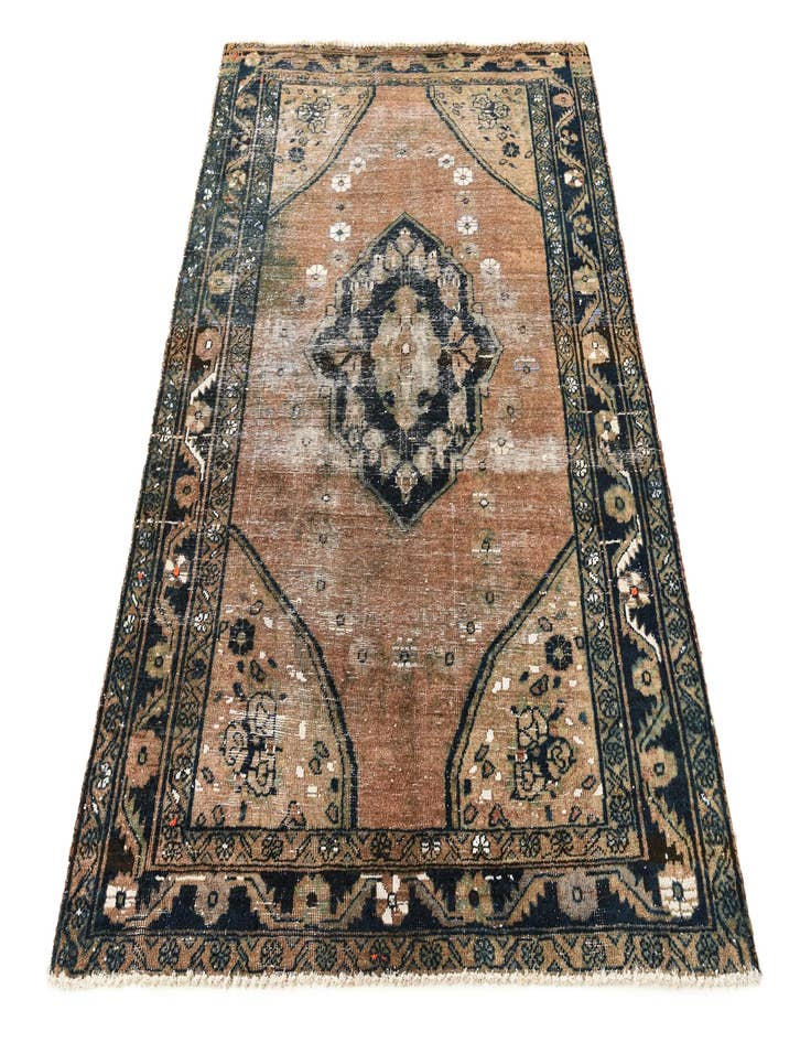 Detail image of 4' 9 x 6' 4  Hand Knotted Ultra Vintage Persian Wool Rug