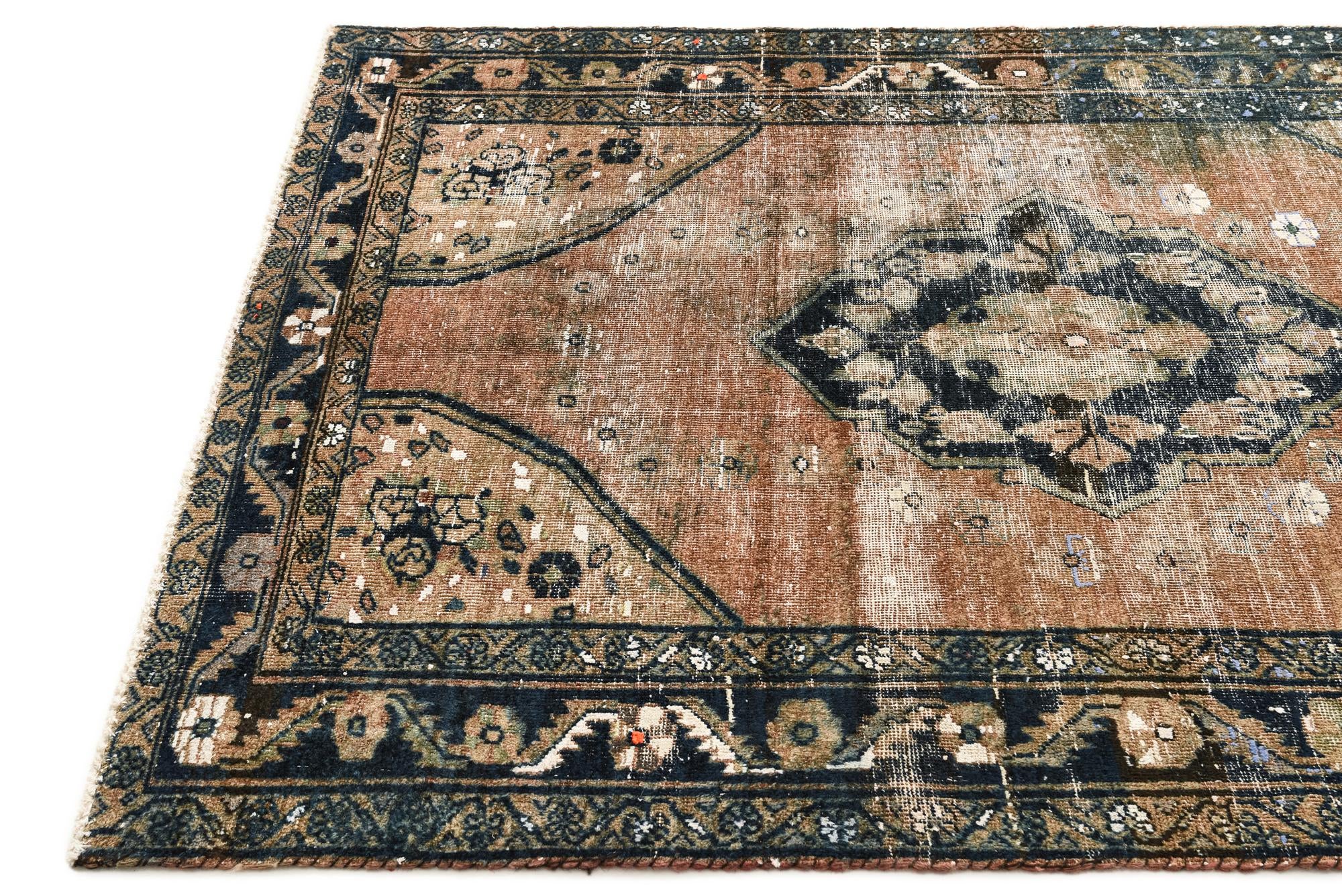 4' 9 x 6' 4 Hand Knotted Ultra Vintage Persian Wool Rug