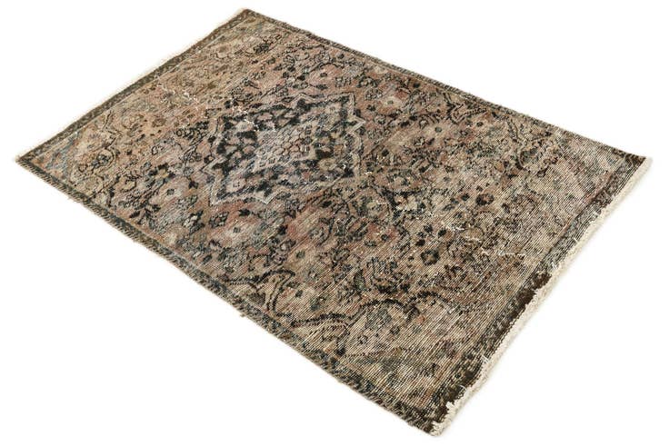 Detail image of 3' 2 x 5' Hand Knotted Ultra Vintage Persian Wool Rug