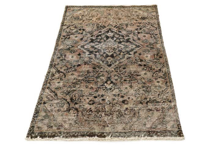 3' 2 x 5' Hand Knotted Ultra Vintage Persian Wool Rug