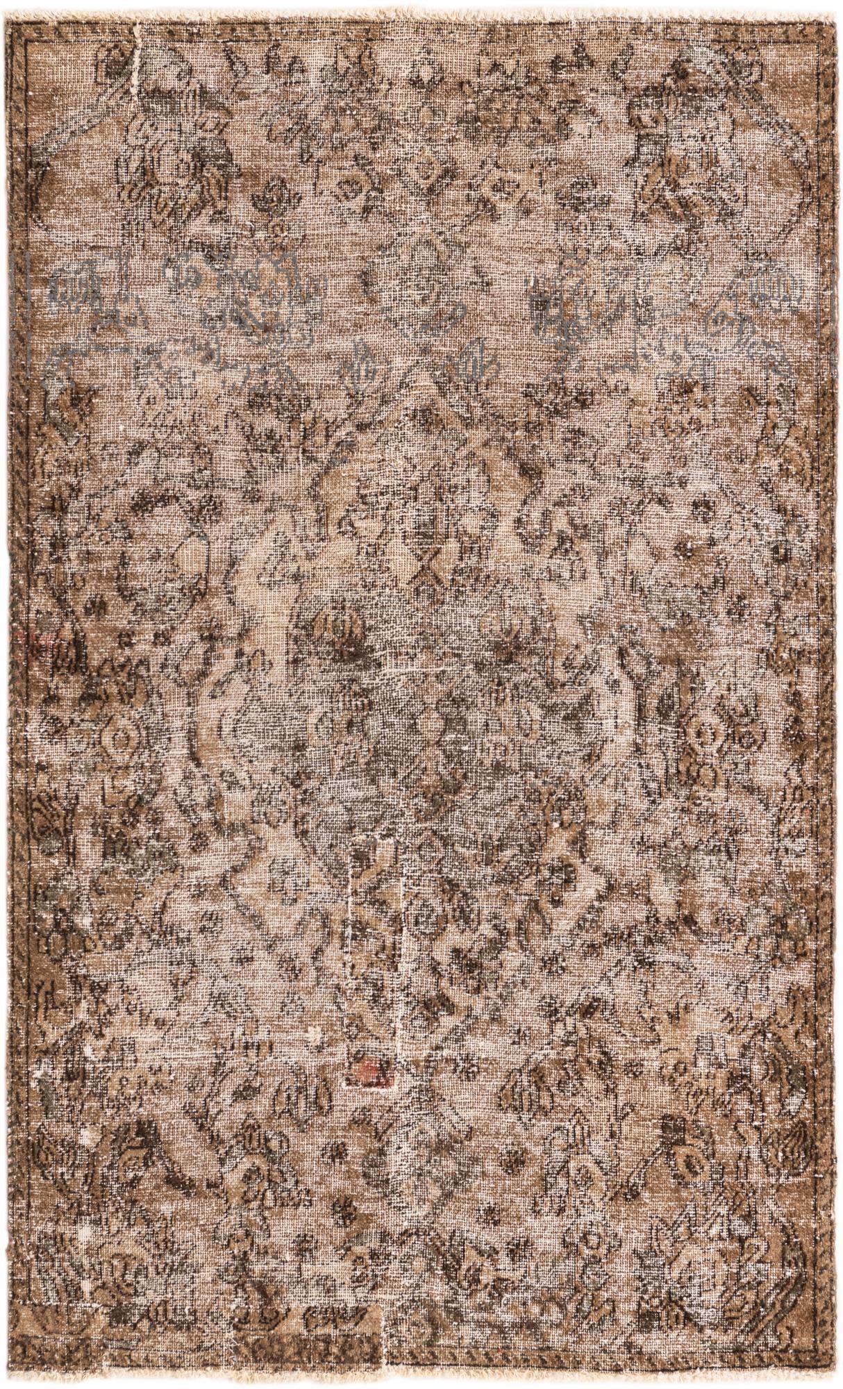 3' 6 x 5' 9 Hand Knotted Ultra Vintage Persian Wool Rug