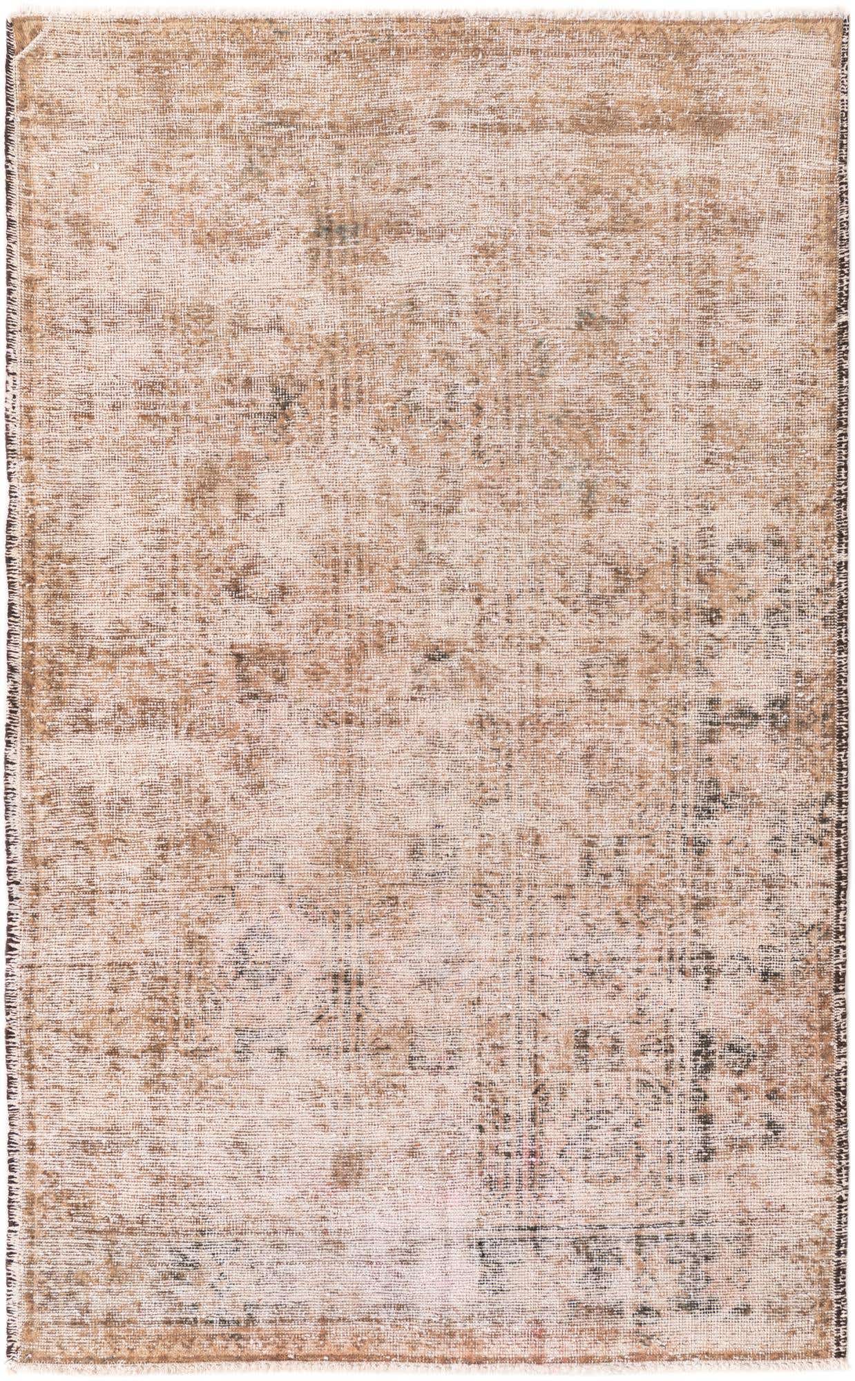 4' x 6' 6 Hand Knotted Ultra Vintage Persian Wool Rug