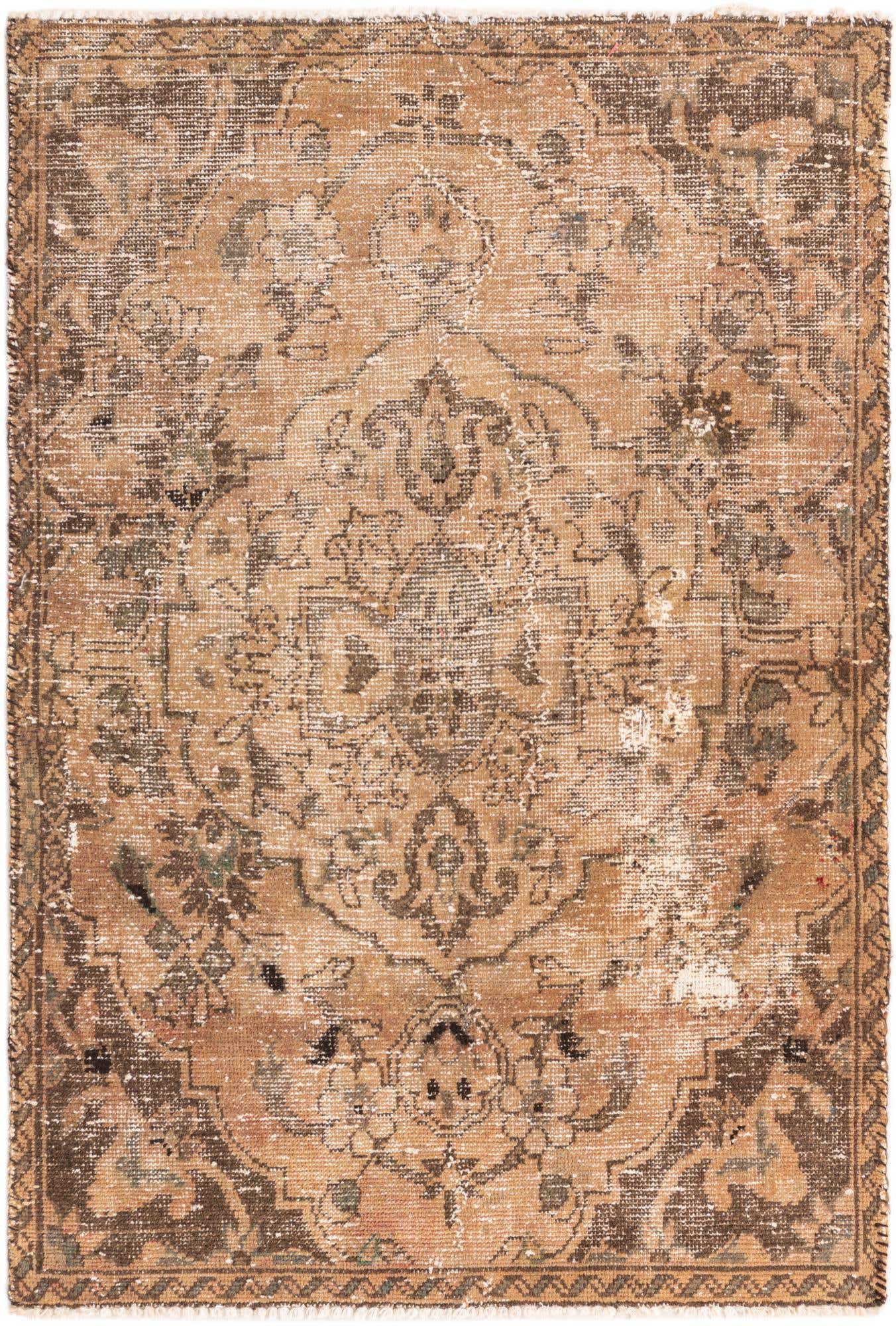 3' 10 x 5' 9 Hand Knotted Ultra Vintage Persian Wool Rug