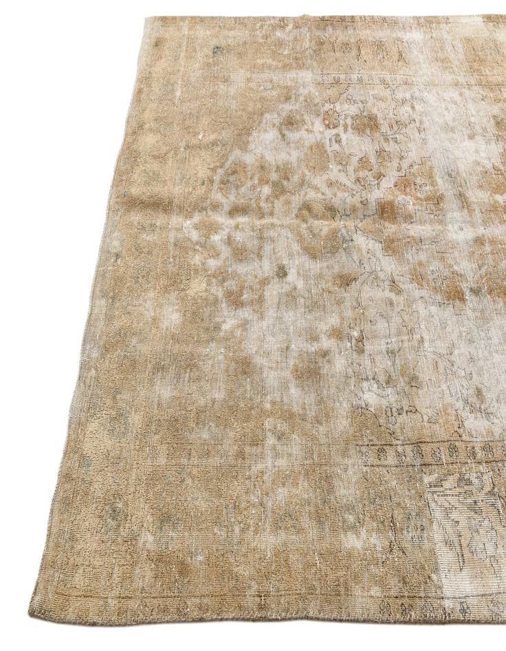 Detail image of 6' 2 x 9' 7  Hand Knotted Ultra Vintage Persian Wool Rug