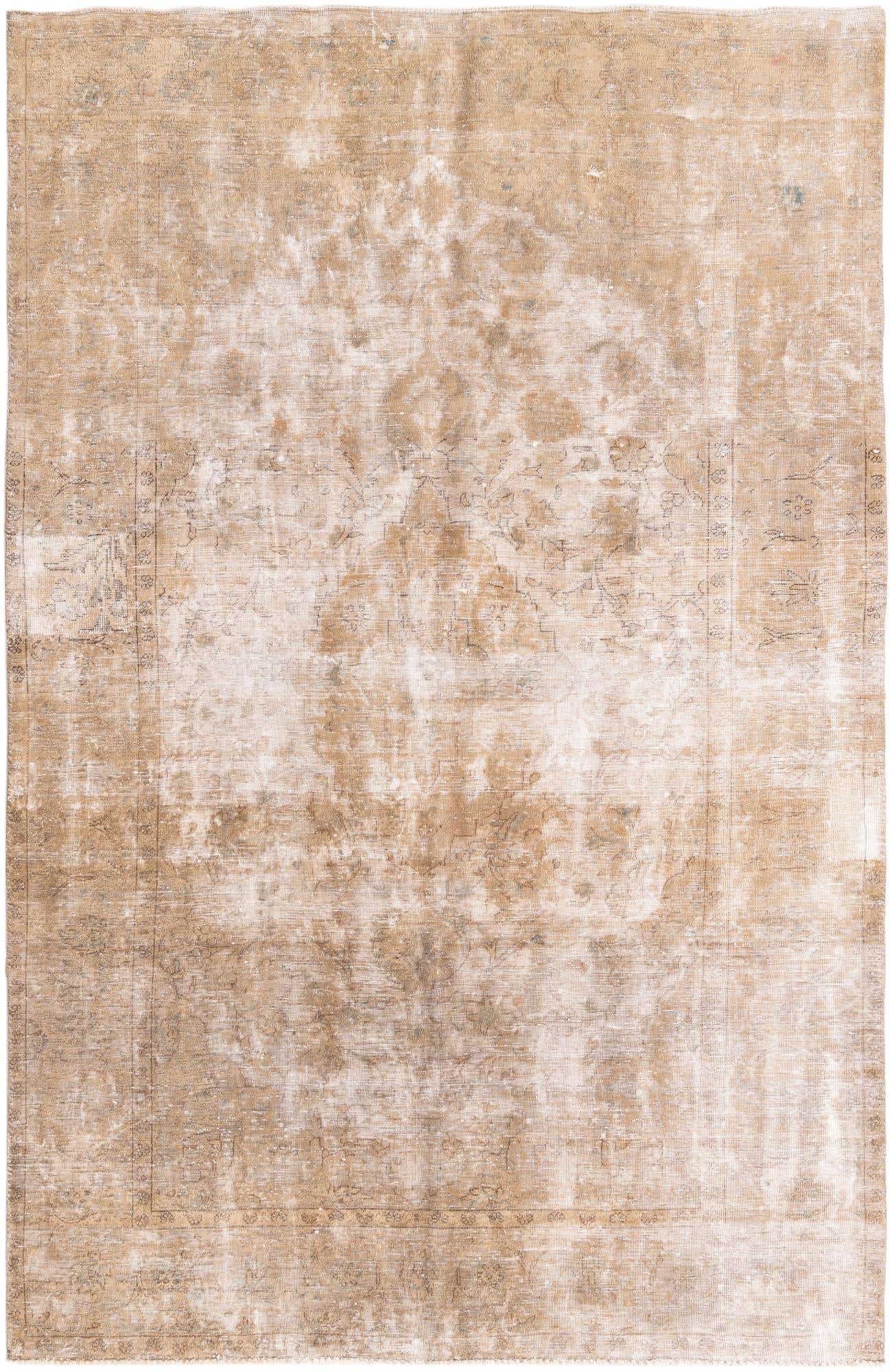 6' 2 x 9' 7 Hand Knotted Ultra Vintage Persian Wool Rug