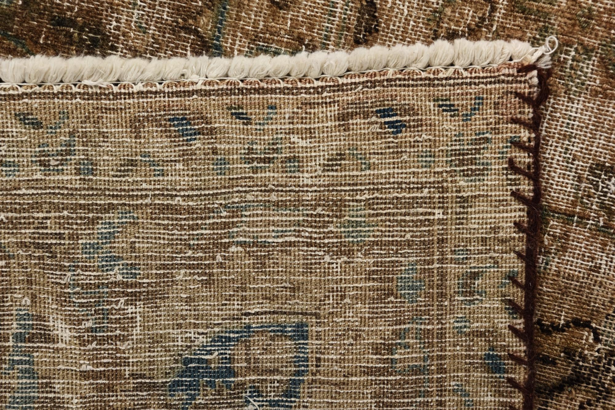 9' x 12' 9 Hand Knotted Ultra Vintage Persian Wool Rug