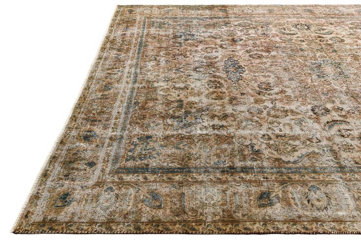 Detail image of 9' x 12' 9 Hand Knotted Ultra Vintage Persian Wool Rug