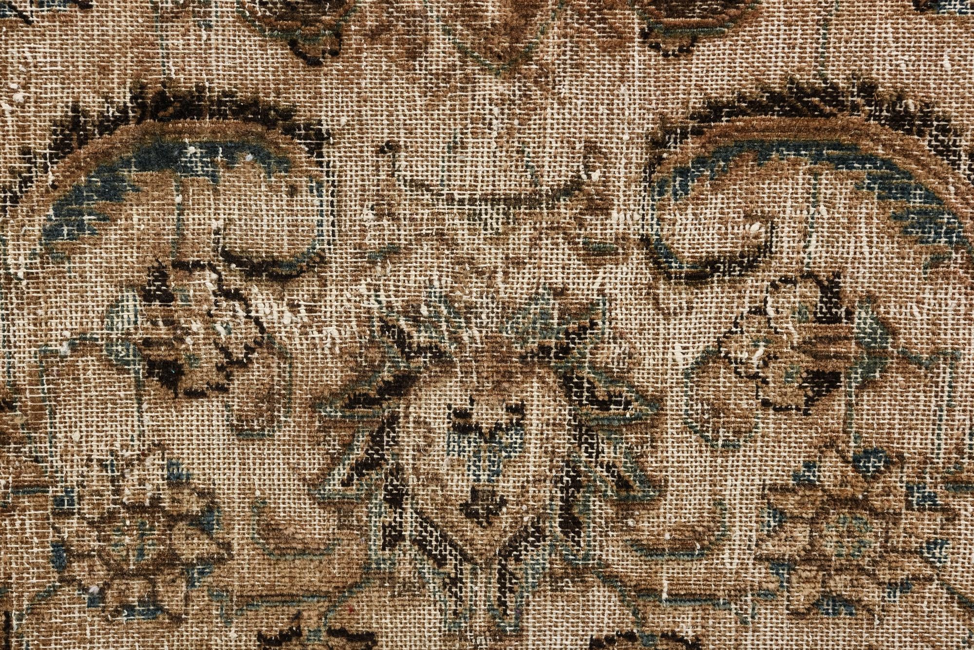 9' x 12' 9 Hand Knotted Ultra Vintage Persian Wool Rug