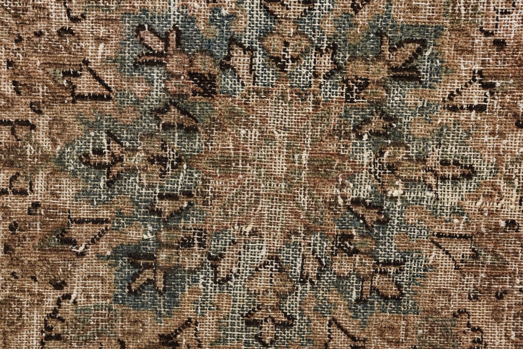 9' x 12' 9 Hand Knotted Ultra Vintage Persian Wool Rug