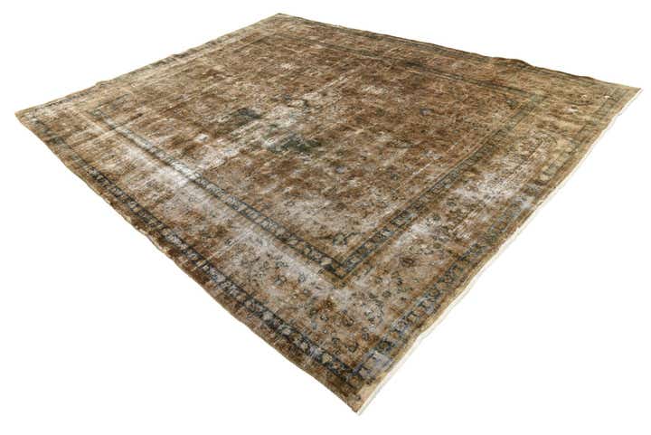 9' 7 x 12' Hand Knotted Ultra Vintage Persian Wool Rug