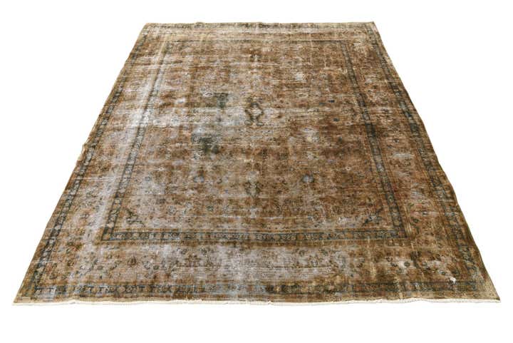 9' 7 x 12' Hand Knotted Ultra Vintage Persian Wool Rug