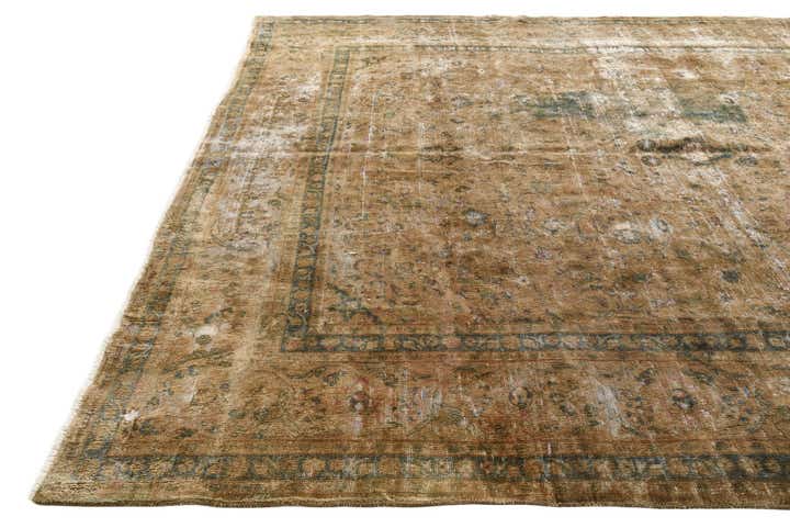 9' 7 x 12' Hand Knotted Ultra Vintage Persian Wool Rug
