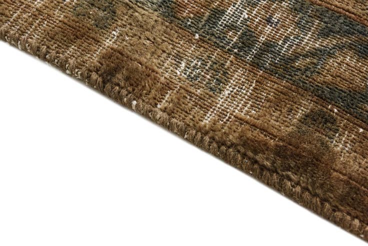 Detail image of 9' 7 x 12' Hand Knotted Ultra Vintage Persian Wool Rug