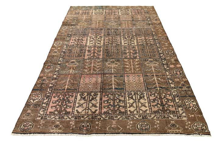 6' 1 x 9' Hand Knotted Ultra Vintage Persian Wool Rug