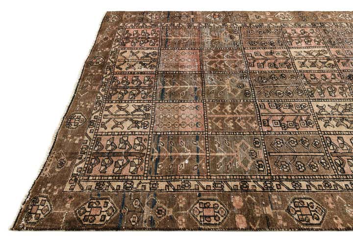 6' 1 x 9' Hand Knotted Ultra Vintage Persian Wool Rug