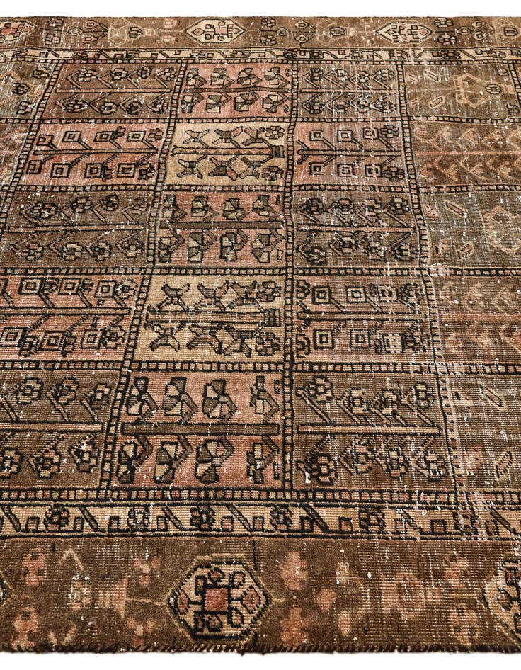 Detail image of 6' 1 x 9'  Hand Knotted Ultra Vintage Persian Wool Rug