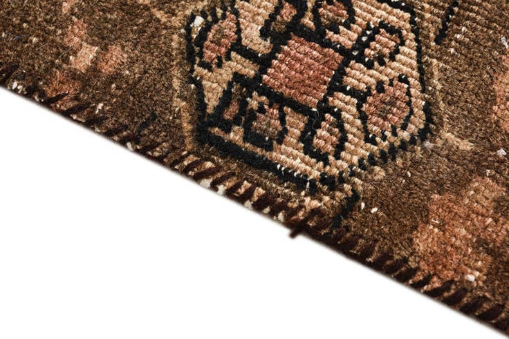 Detail image of 6' 1 x 9' Hand Knotted Ultra Vintage Persian Wool Rug