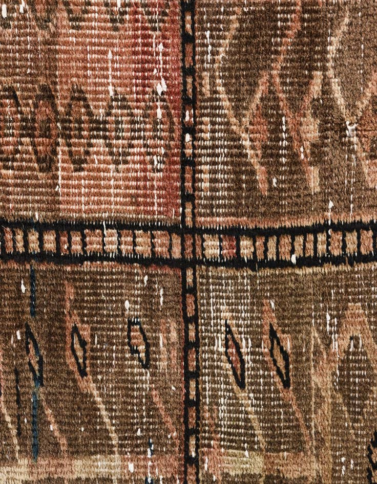 Detail image of 6' 1 x 9'  Hand Knotted Ultra Vintage Persian Wool Rug