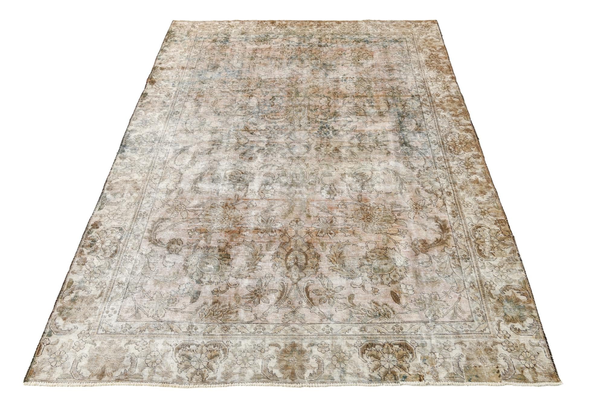 8' 2 x 11' Hand Knotted Ultra Vintage Persian Wool Rug