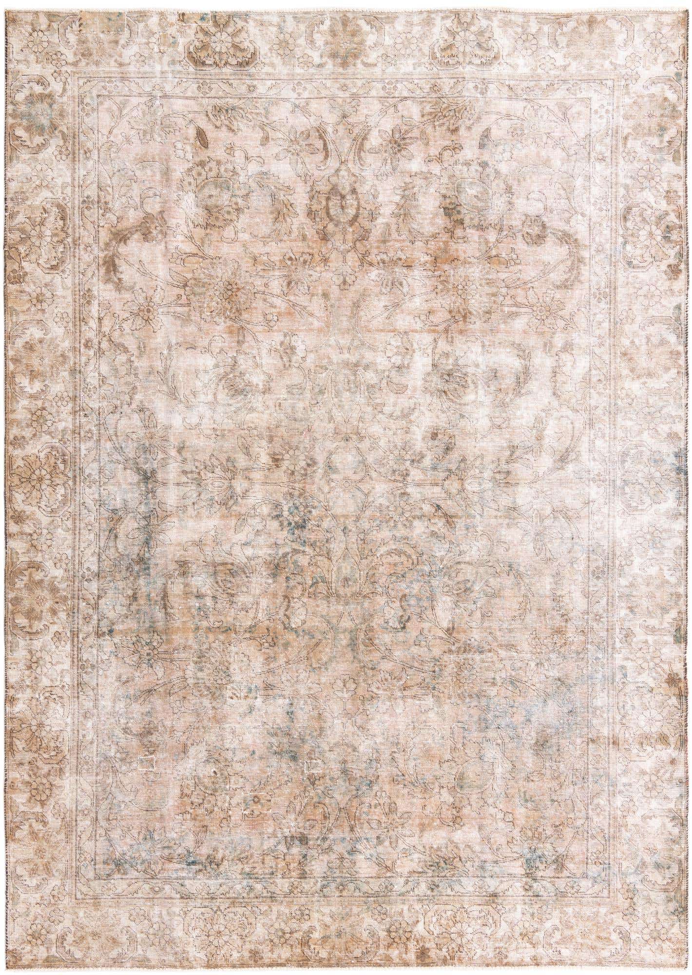 8' 2 x 11' Hand Knotted Ultra Vintage Persian Wool Rug