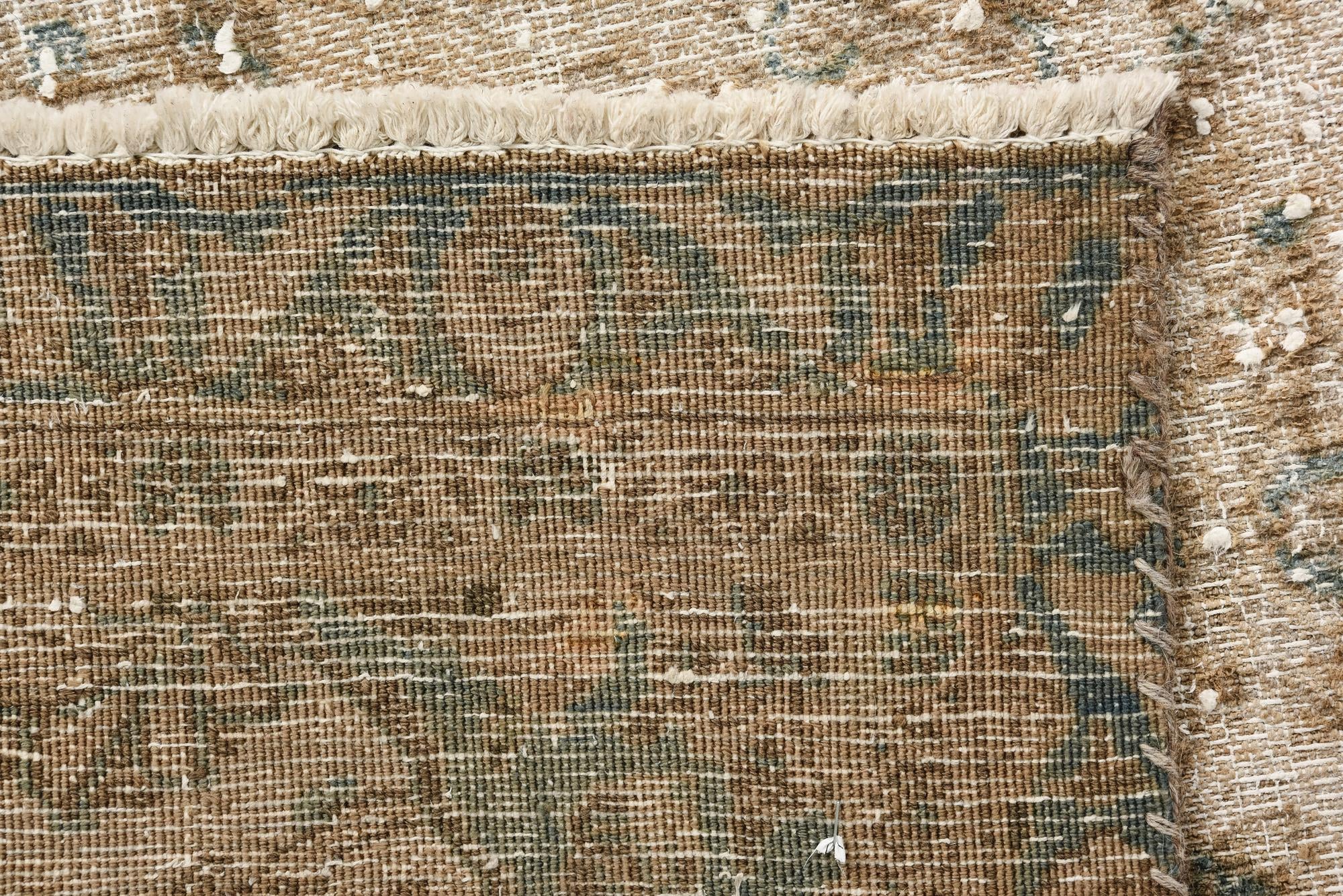 6' 9 x 9' 6 Hand Knotted Ultra Vintage Persian Wool Rug