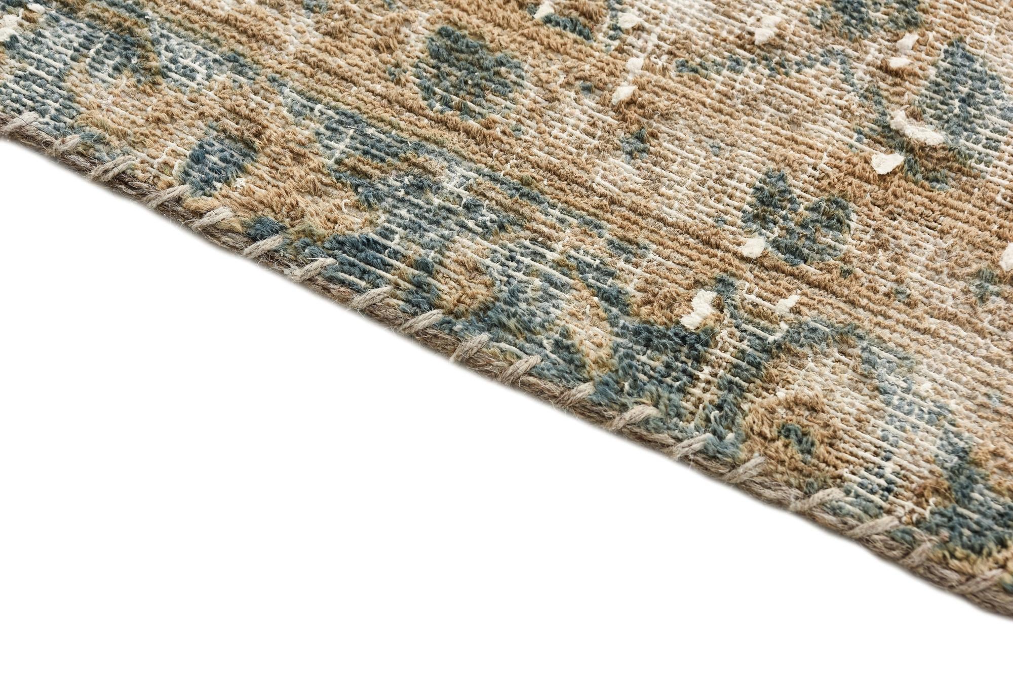 6' 9 x 9' 6 Hand Knotted Ultra Vintage Persian Wool Rug