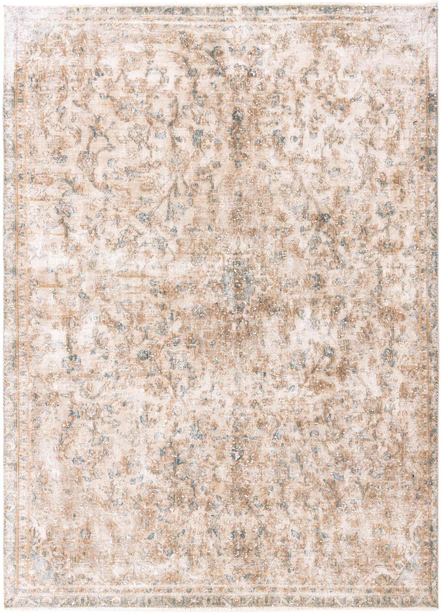 6' 9 x 9' 6 Hand Knotted Ultra Vintage Persian Wool Rug