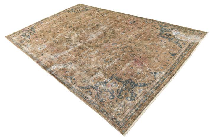 7' 5 x 11' 6 Hand Knotted Ultra Vintage Persian Wool Rug