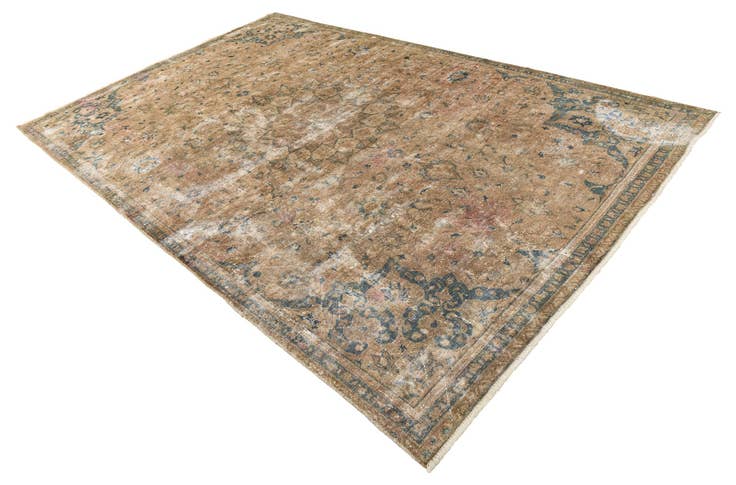 Detail image of 7' 5 x 11' 6 Hand Knotted Ultra Vintage Persian Wool Rug