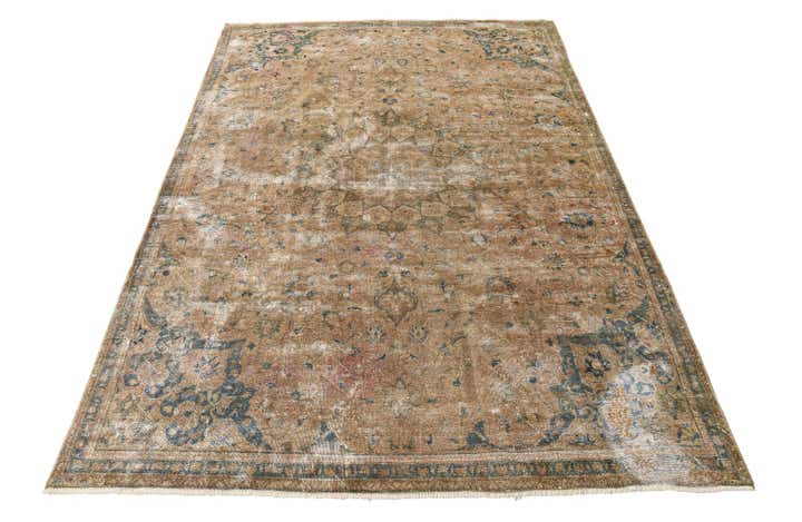 7' 5 x 11' 6 Hand Knotted Ultra Vintage Persian Wool Rug