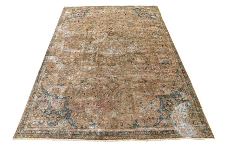 Detail image of 7' 5 x 11' 6 Hand Knotted Ultra Vintage Persian Wool Rug