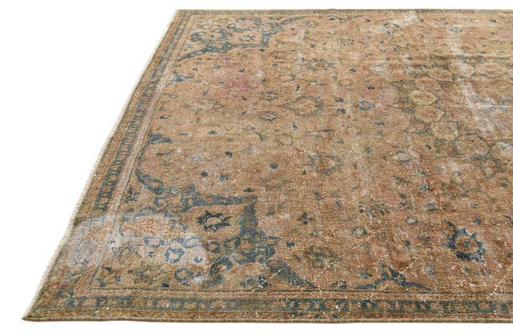 7' 5 x 11' 6 Hand Knotted Ultra Vintage Persian Wool Rug