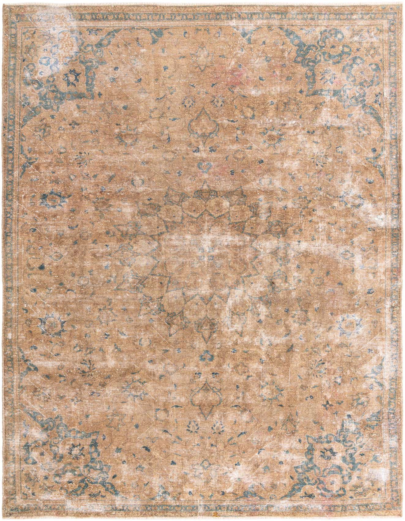 Primary image 7' 5 x 11' 6  Hand Knotted Ultra Vintage Persian Wool Rug