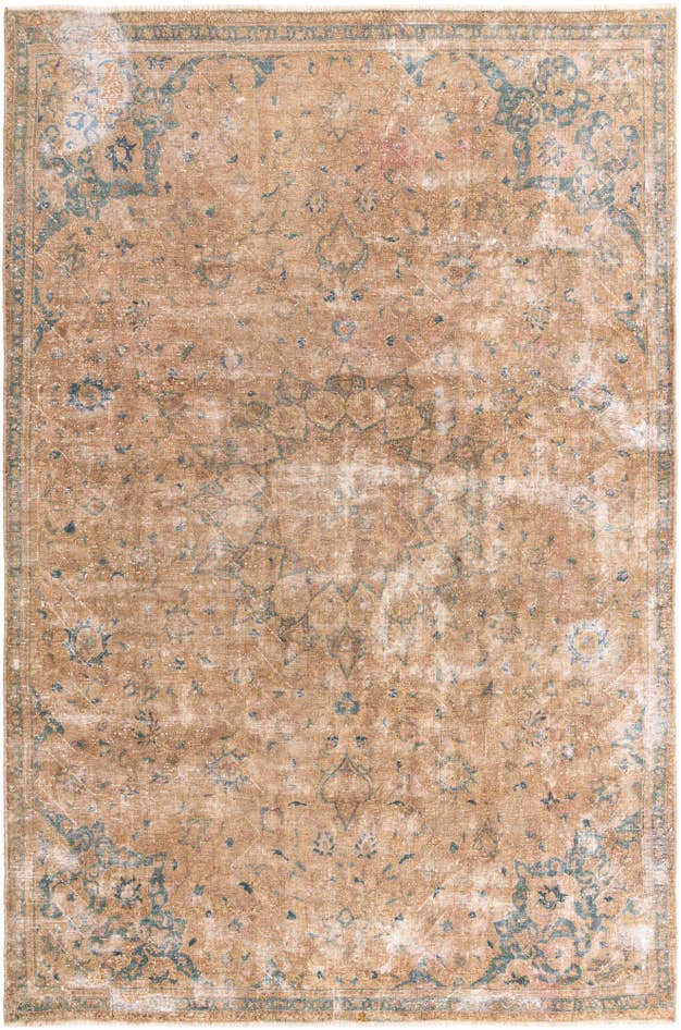 Detail image of 7' 5 x 11' 6 Hand Knotted Ultra Vintage Persian Wool Rug
