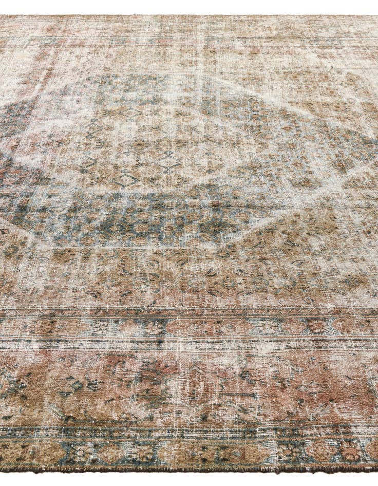 Detail image of 9' 2 x 11' 5  Hand Knotted Ultra Vintage Persian Wool Rug