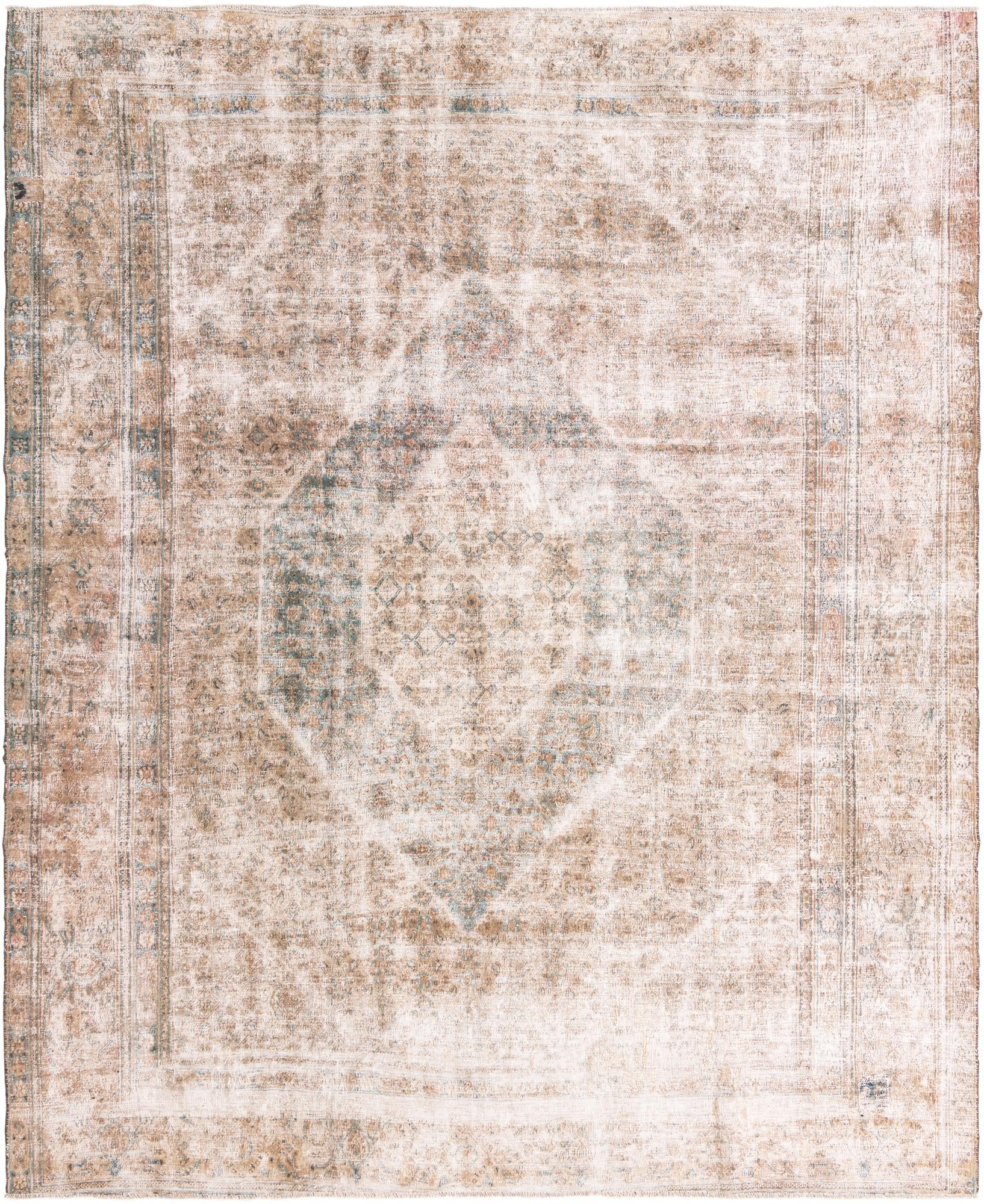 9' 2 x 11' 5 Hand Knotted Ultra Vintage Persian Wool Rug