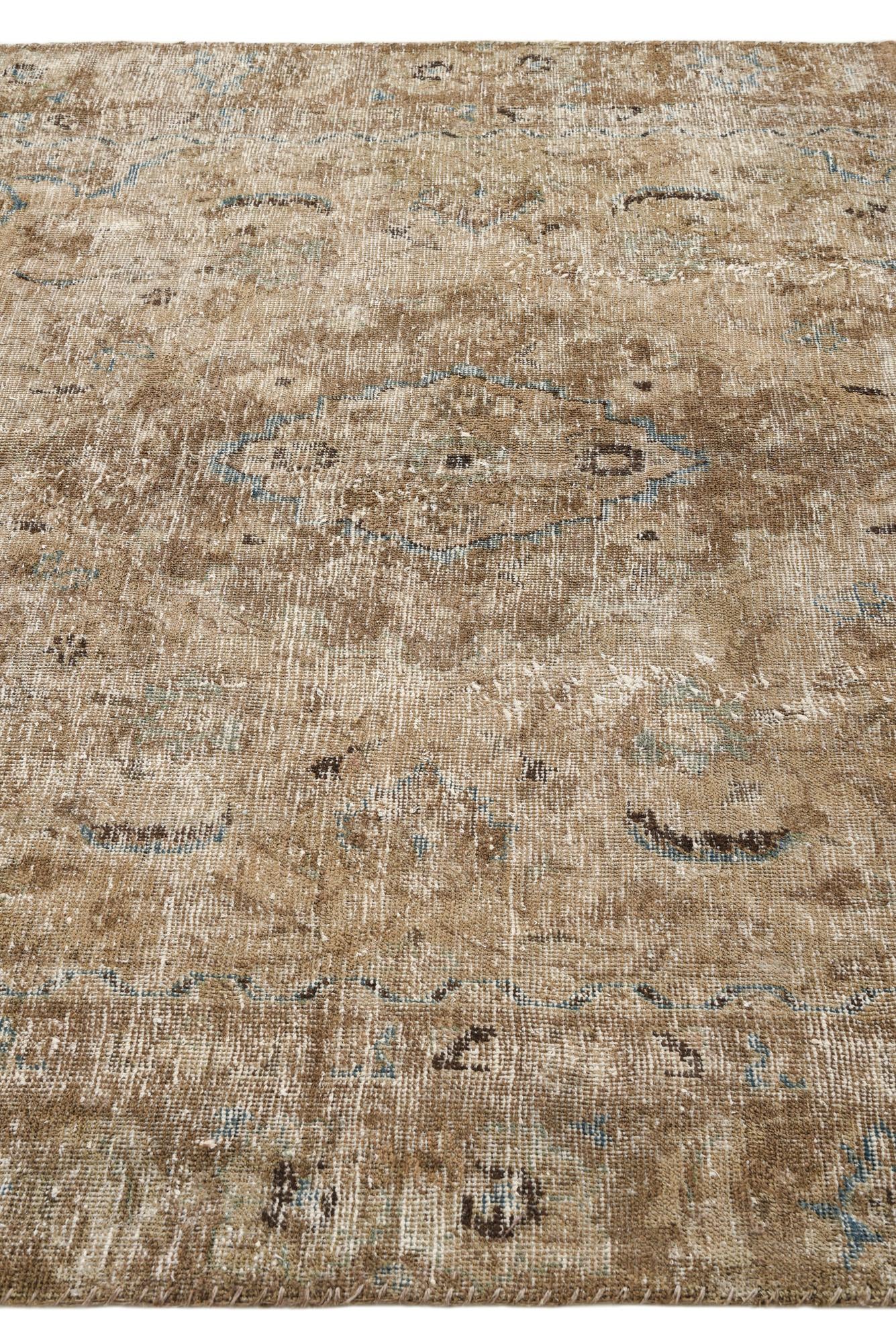 5' 9 x 8' 7 Hand Knotted Ultra Vintage Persian Wool Rug