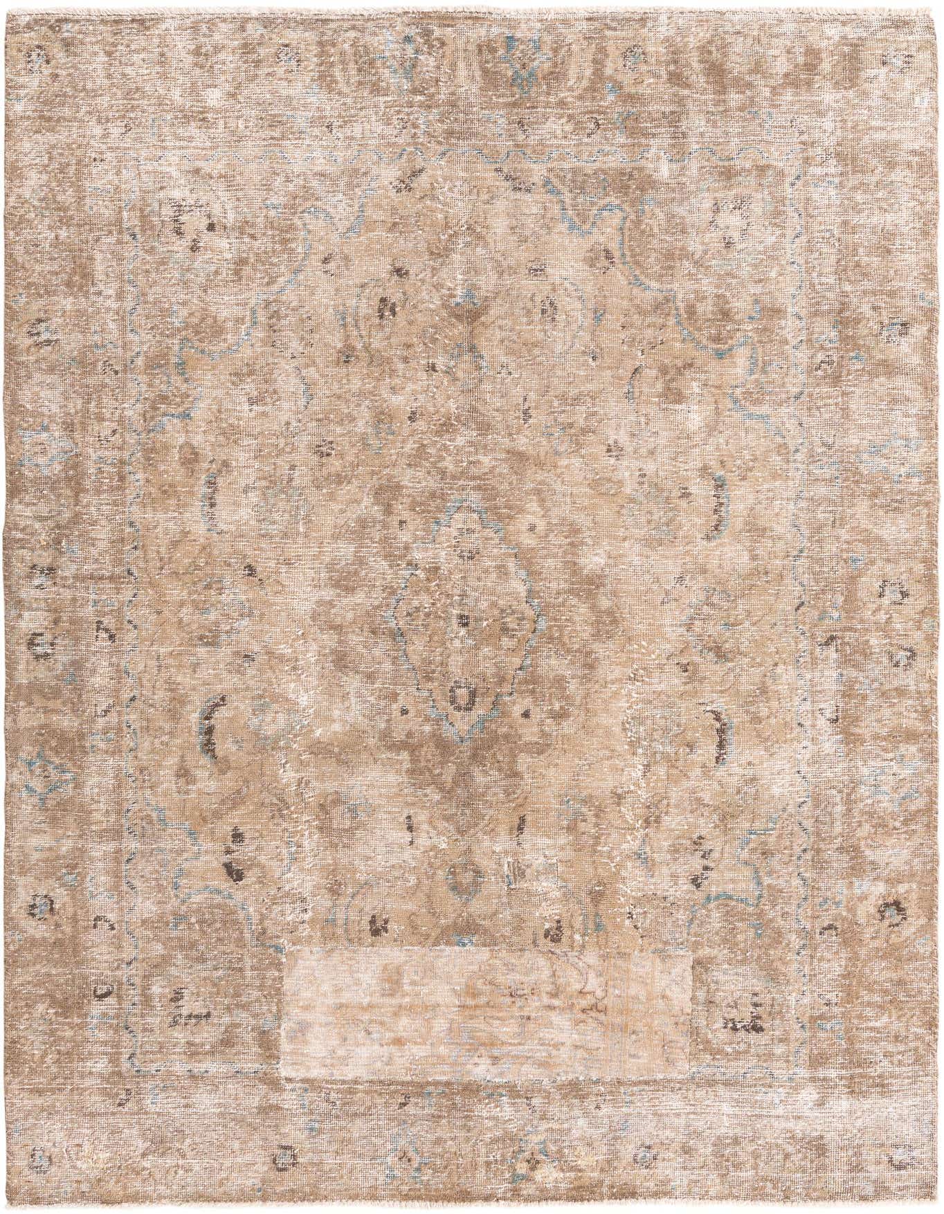 Primary image 5' 9 x 8' 7  Hand Knotted Ultra Vintage Persian Wool Rug