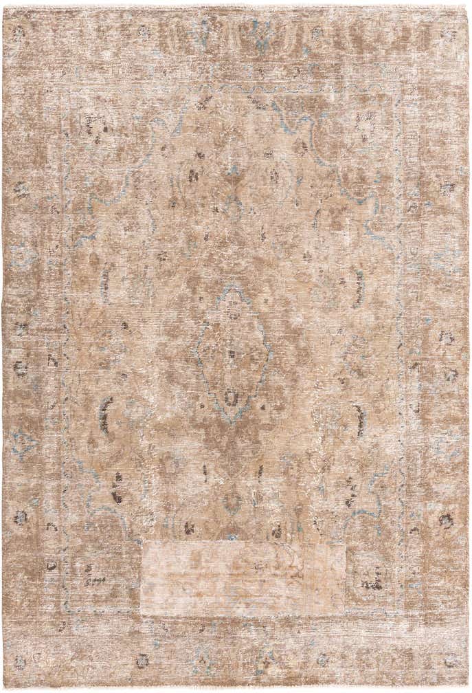 5' 9 x 8' 7 Hand Knotted Ultra Vintage Persian Wool Rug