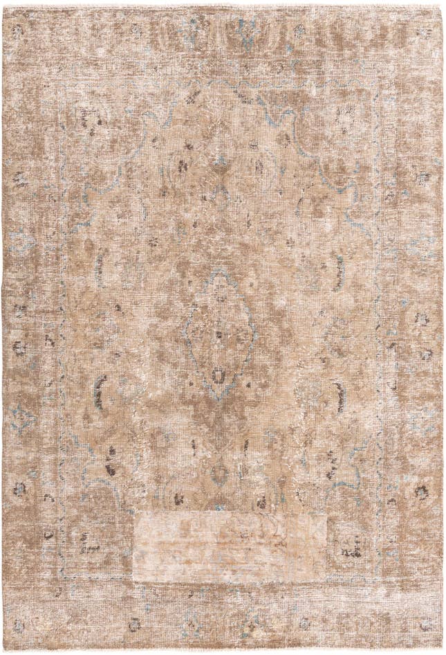 Detail image of 5' 9 x 8' 7 Hand Knotted Ultra Vintage Persian Wool Rug