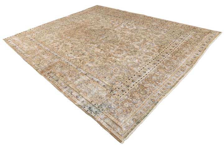 9' 10 x 12' 8 Hand Knotted Ultra Vintage Persian Wool Rug