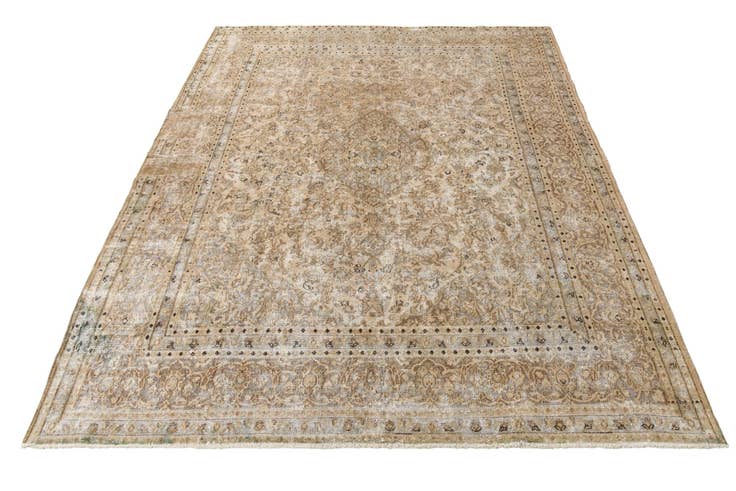 Detail image of 9' 10 x 12' 8 Hand Knotted Ultra Vintage Persian Wool Rug
