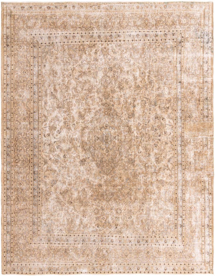 Detail image of 9' 10 x 12' 8 Hand Knotted Ultra Vintage Persian Wool Rug