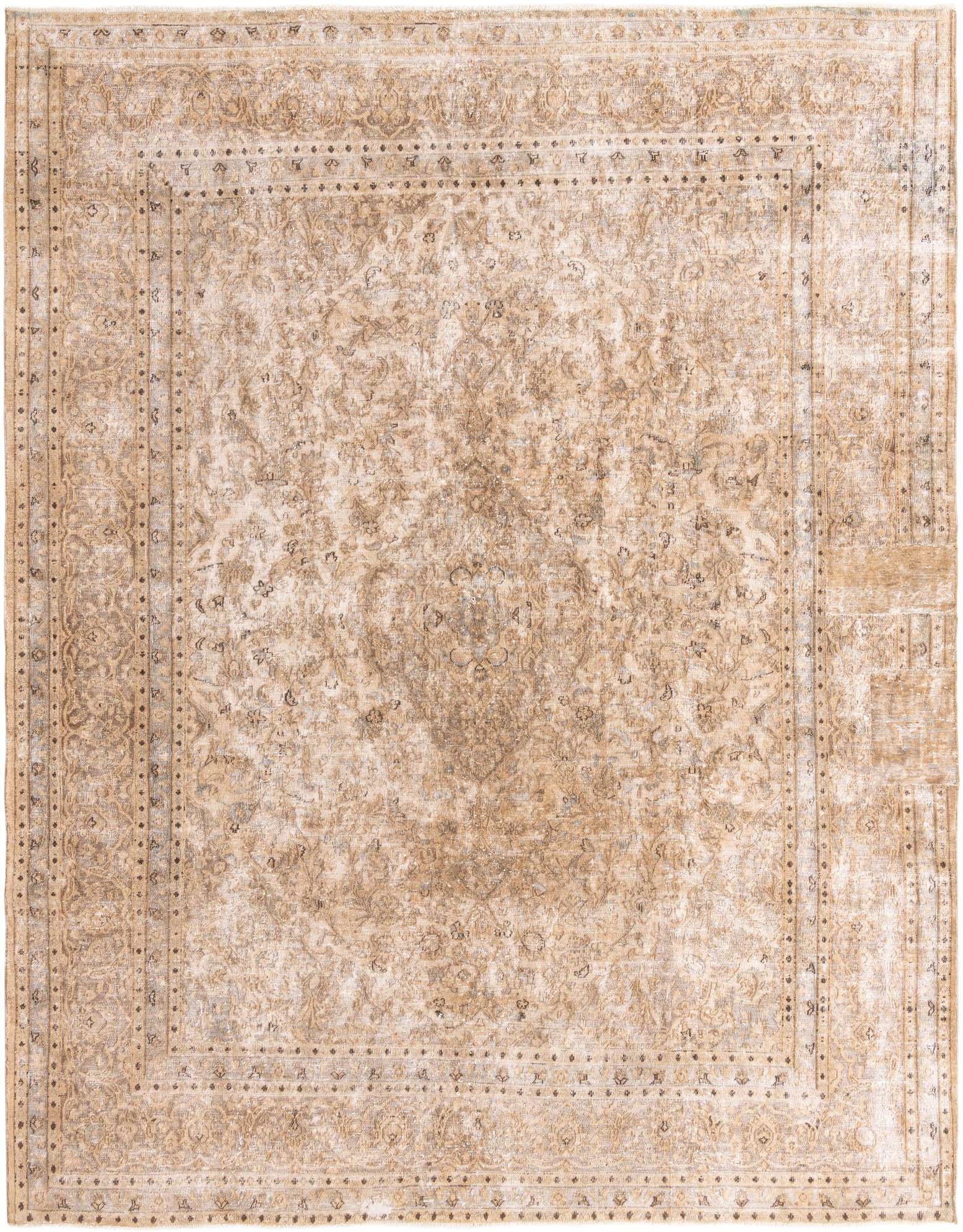 9' 10 x 12' 8 Hand Knotted Ultra Vintage Persian Wool Rug