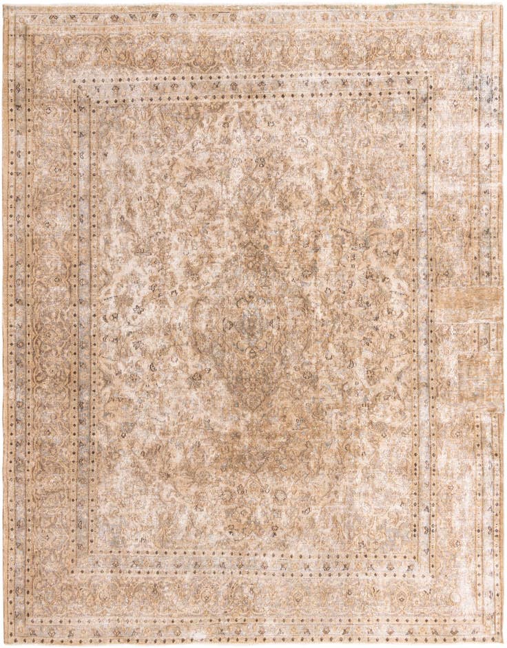 Detail image of 9' 10 x 12' 8 Hand Knotted Ultra Vintage Persian Wool Rug
