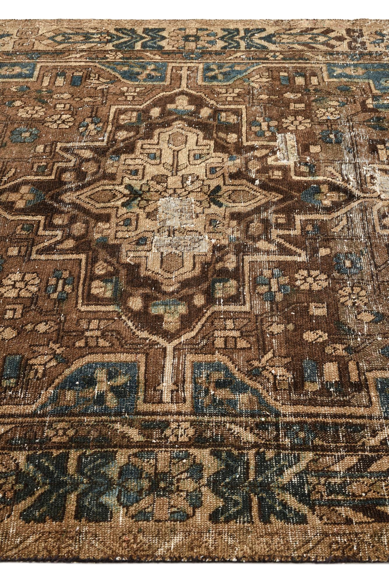 6' 4 x 9' 5 Hand Knotted Ultra Vintage Persian Wool Rug