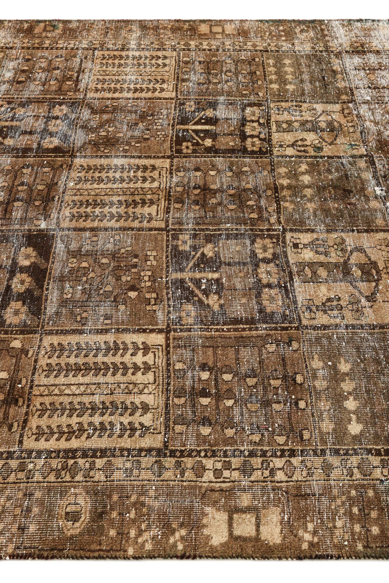 6' 2 x 9' 5 Hand Knotted Ultra Vintage Persian Wool Rug