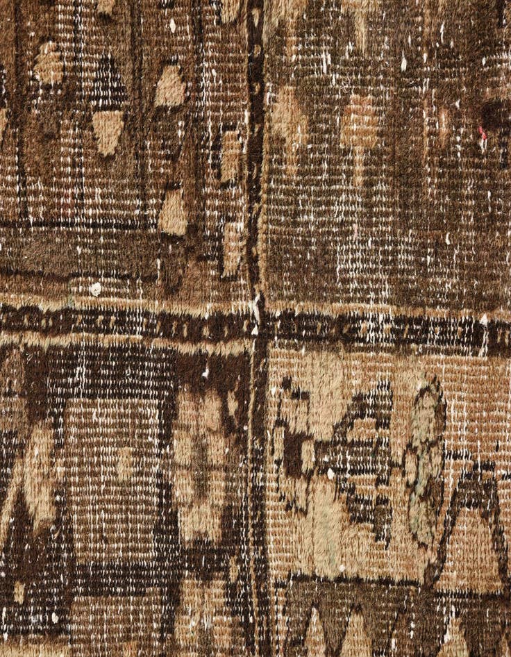Detail image of 6' 2 x 9' 5  Hand Knotted Ultra Vintage Persian Wool Rug